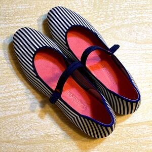 Rothy’s Navy Striped MaryJane Flats